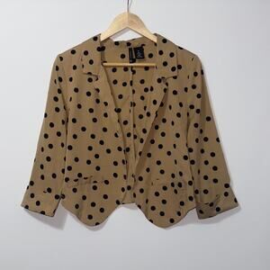 New Directions brown Polka Dot Blazer women’s size Medium